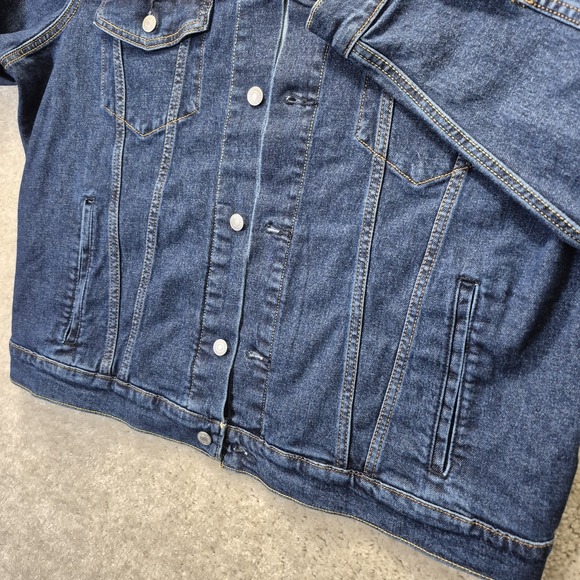 Levis Standard Trucker Jacket Mens XL Blue Denim Pockets Classic Western 90s USA - Picture 5 of 10